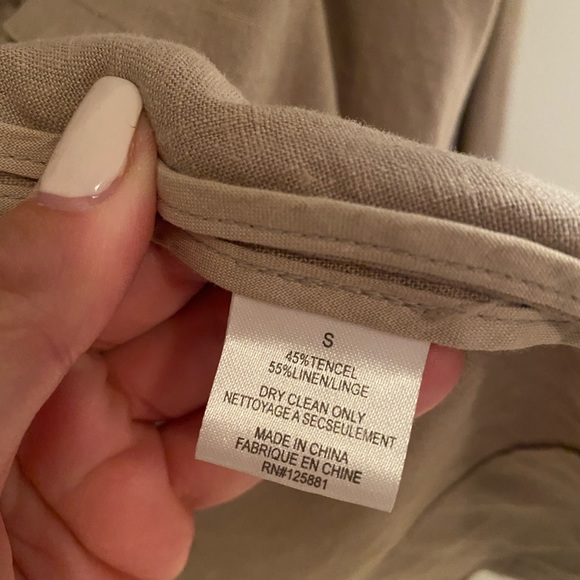 Brochu Walker tan linen blend jacket size S - Picture 5 of 5